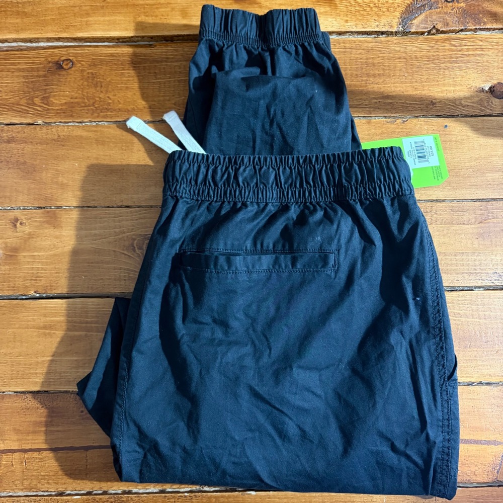 DSG Casual Cotton‎ Jogger Mens XL Black Elastic Waist Drawstring Pants DAM23111
